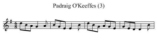 Padraig O'Keeffes (3) - staff notation