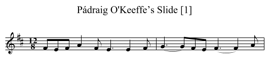 Pádraig O'Keeffe’s Slide [1] - staff notation