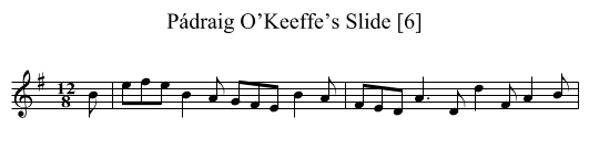 Pádraig O’Keeffe’s Slide [6] - staff notation