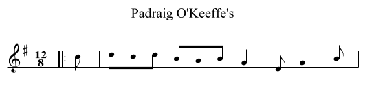 Padraig O'Keeffe's - staff notation