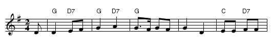 Padstow May Song - staff notation