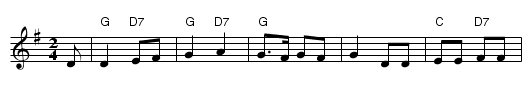 Padstow May Song - staff notation