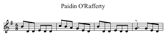 Paidin O'Rafferty - staff notation