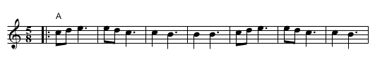 Paidushka - staff notation