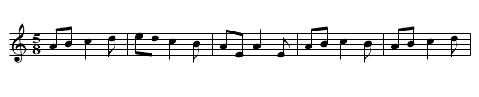 Paidushko horo - staff notation