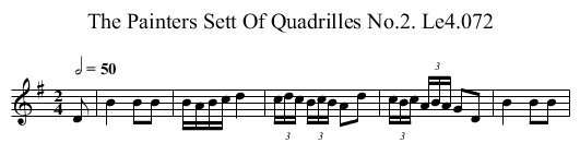 Painters Sett Of Quadrilles No.2. Le4.072, The - staff notation