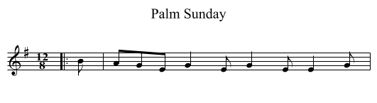 Palm Sunday - staff notation