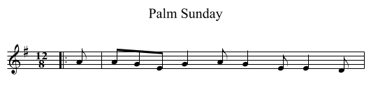 Palm Sunday - staff notation