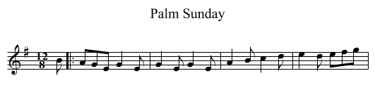 Palm Sunday - staff notation