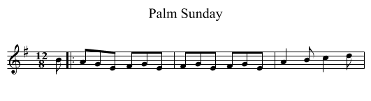 Palm Sunday - staff notation