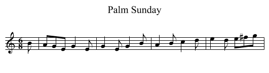 Palm Sunday - staff notation
