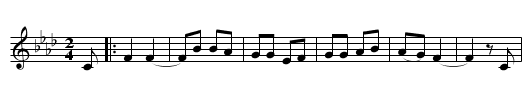 Paloma, Blanca Paloma - staff notation