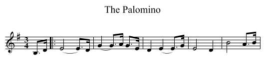Palomino, The  - staff notation