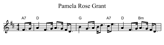 Pamela Rose Grant - staff notation