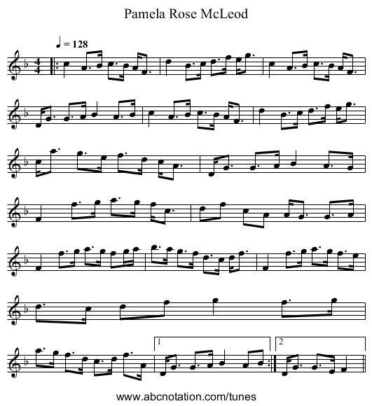 Pamela Rose McLeod - staff notation