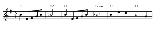Pam's Fancy - staff notation