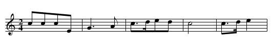 Pancha tongxingzheng - staff notation