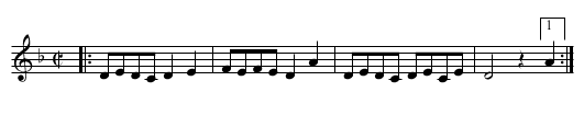 Panda's Asturian Tune - staff notation