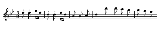 Pandean Air, A - staff notation