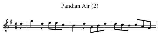 Pandian Air (2) - staff notation