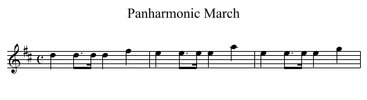 Panharmonic March - staff notation