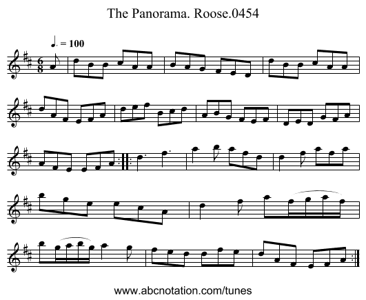 Panorama. Roose.0454, The - staff notation
