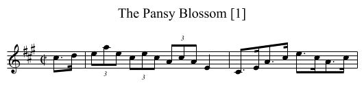 Pansy Blossom [1], The - staff notation