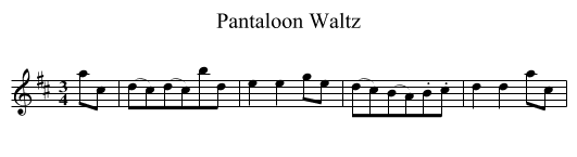 Pantaloon Waltz - staff notation