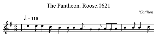 Pantheon. Roose.0621, The - staff notation