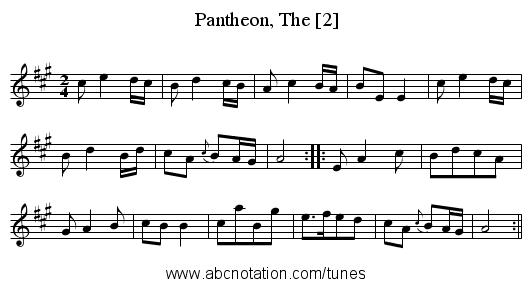 Pantheon, The [2] - staff notation