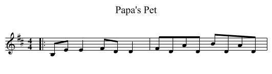 Papa's Pet - staff notation