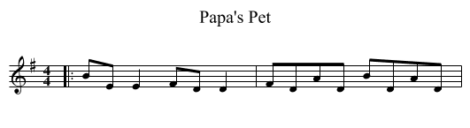 Papa's Pet - staff notation