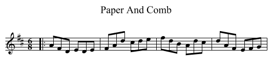 Paper And Comb - staff notation
