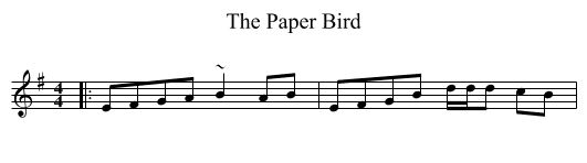 Paper Bird, The  - staff notation