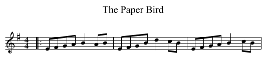 Paper Bird, The  - staff notation