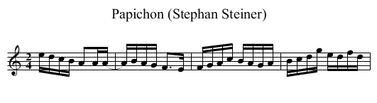Papichon (Stephan Steiner) - staff notation