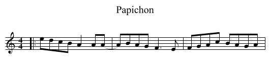Papichon - staff notation