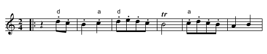 Papouri - staff notation