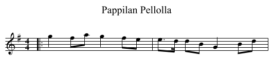 Pappilan Pellolla - staff notation
