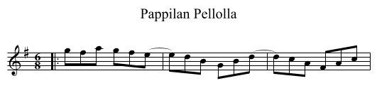 Pappilan Pellolla - staff notation