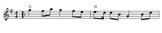 Pappilan pellolla - staff notation
