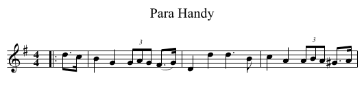 Para Handy - staff notation