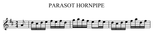 PARASOT HORNPIPE - staff notation