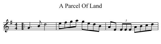 Parcel Of Land, A  - staff notation