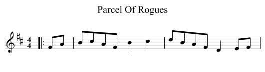Parcel Of Rogues - staff notation
