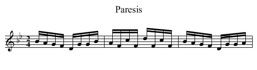Paresis - staff notation
