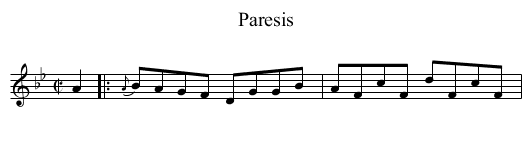 Paresis - staff notation