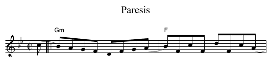 Paresis - staff notation