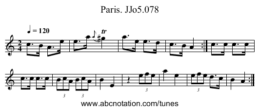 Paris. JJo5.078 - staff notation