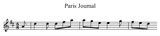 Paris Journal - staff notation